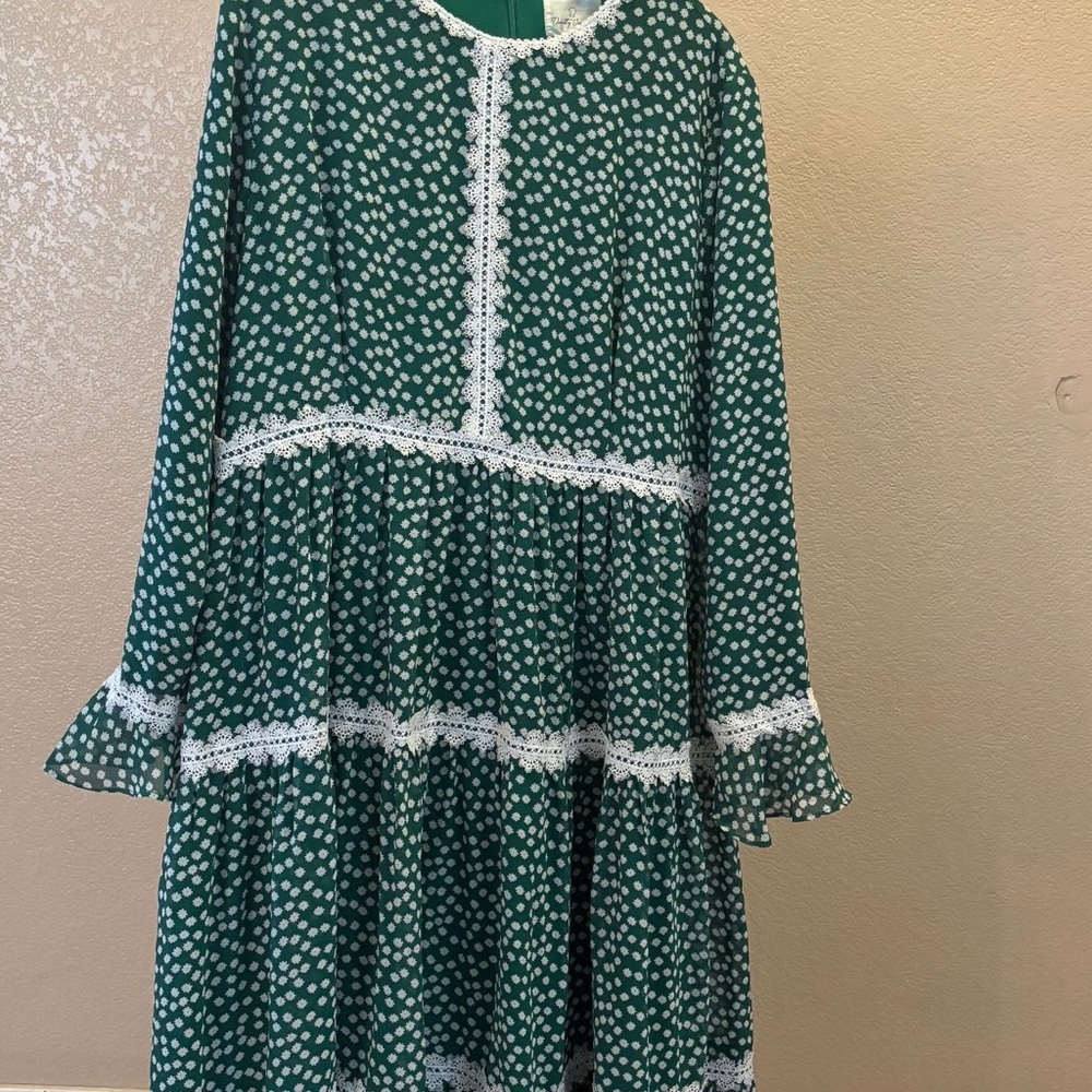 Dainty Jewells Green Polka Dot Midi Dress